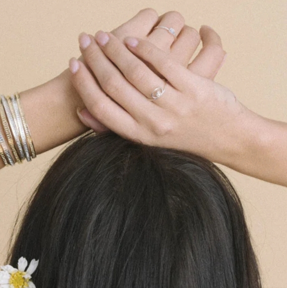 NWT! Gold plated stacking far out chrysoprase ring - Picture 9 of 12